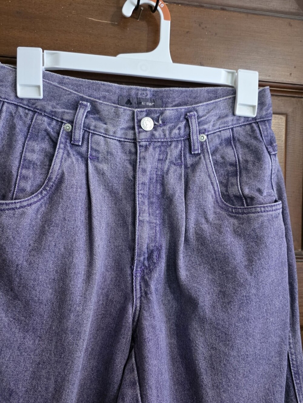 Lizwear Vintage Pleated Mom Jeans Acid Washed Lavender Size 8 - Picture 5 of 12